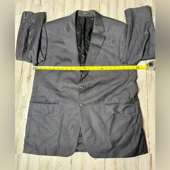 Lauren Ralph Lauren Blazer Jacket Men's 46R Gray Classic Stripe - Picture 4 of 12